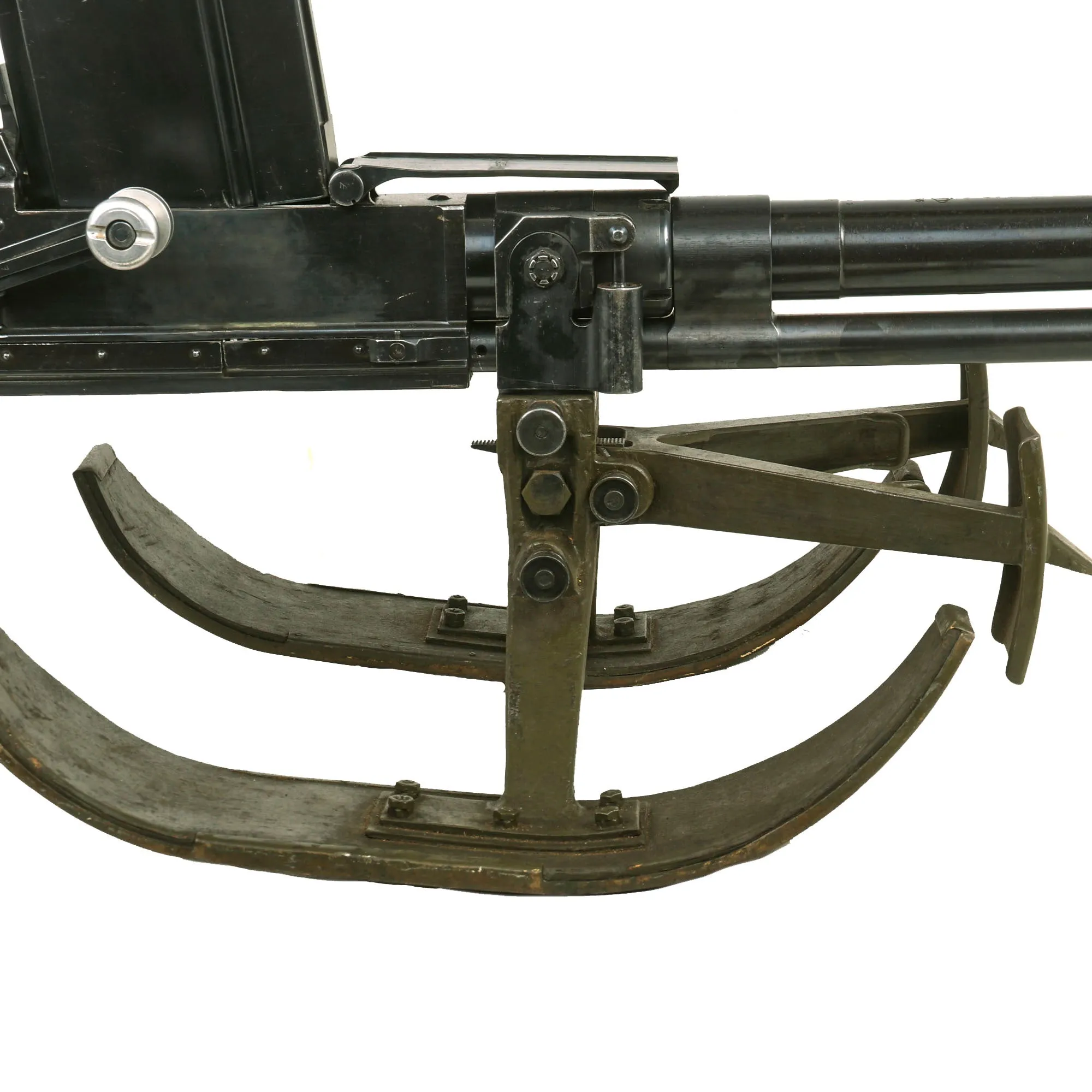 Original Finnish WWII Lahti L-39 Display Anti-Tank Rifle Serial 847 by VKT with Sled Bipod, Muzzle Cover & Display Magazine