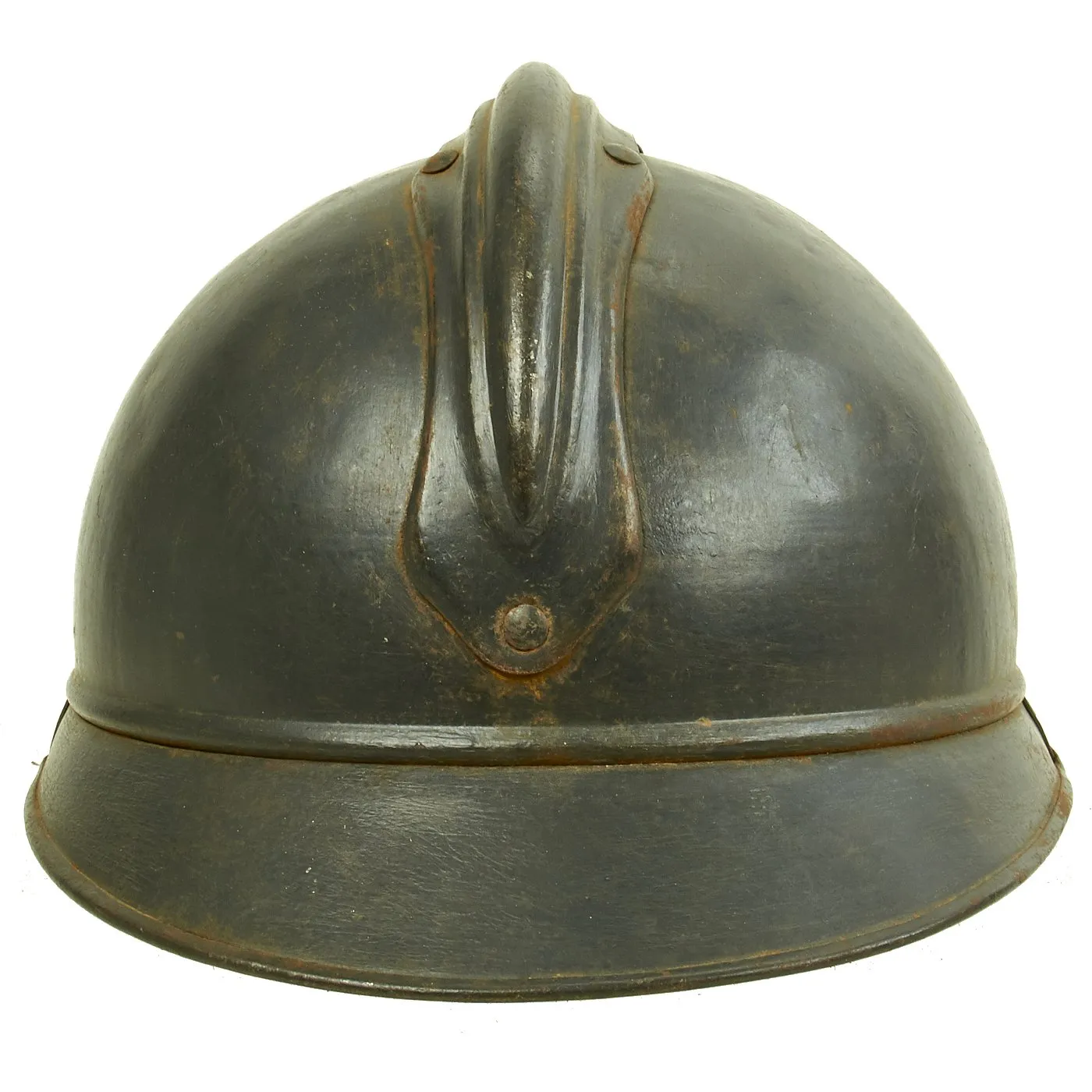 Original French WWI M1915 Adrian Mountain Trooper Chasseurs Helmet with Liner - Horizon Blue