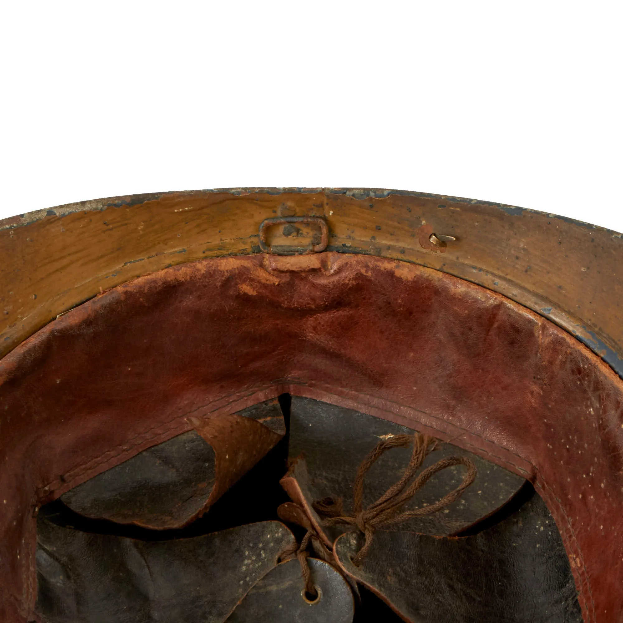 Original French WWI Zouave North African Troops M1915 Adrian Helmet with Veteran’s Plate & Liner