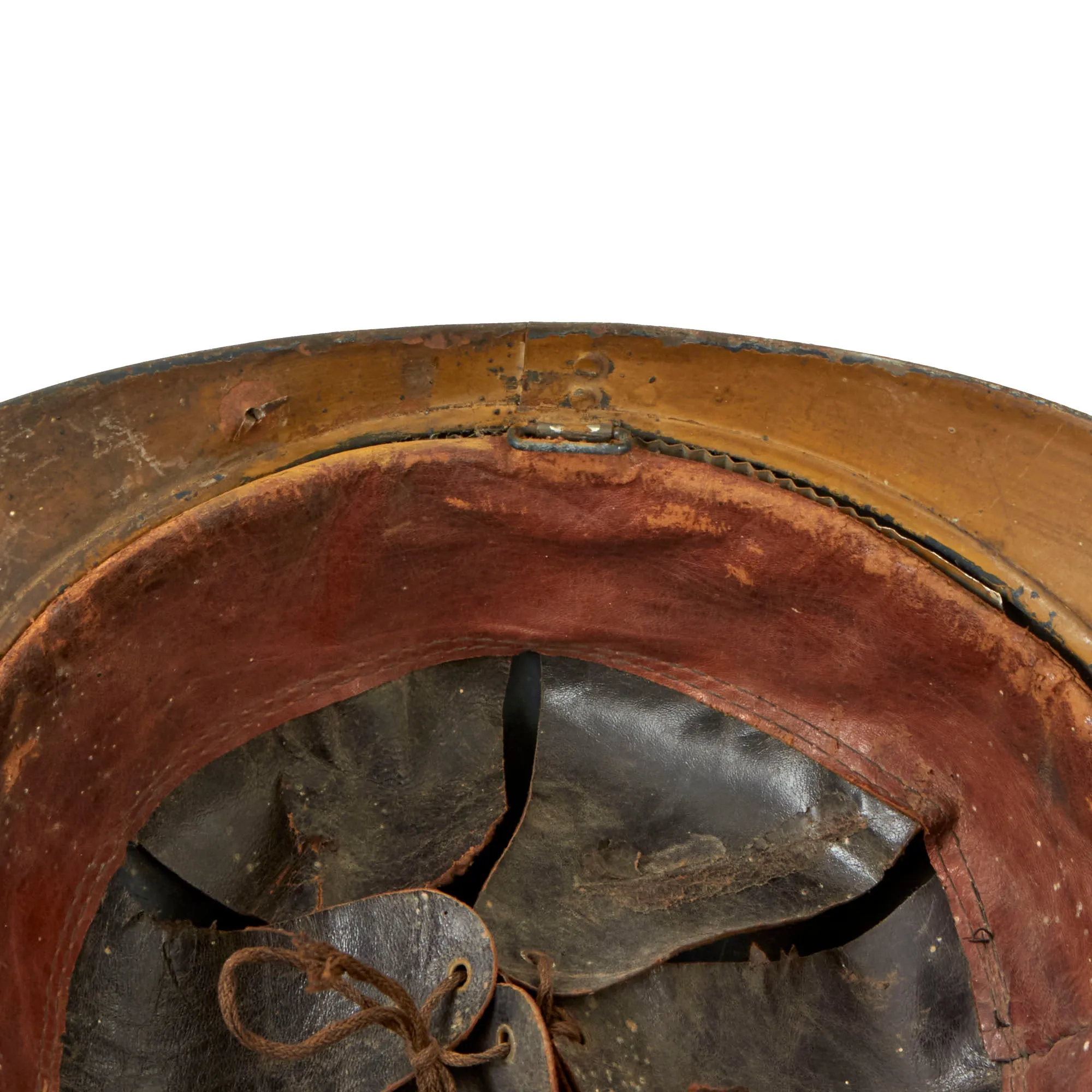 Original French WWI Zouave North African Troops M1915 Adrian Helmet with Veteran’s Plate & Liner