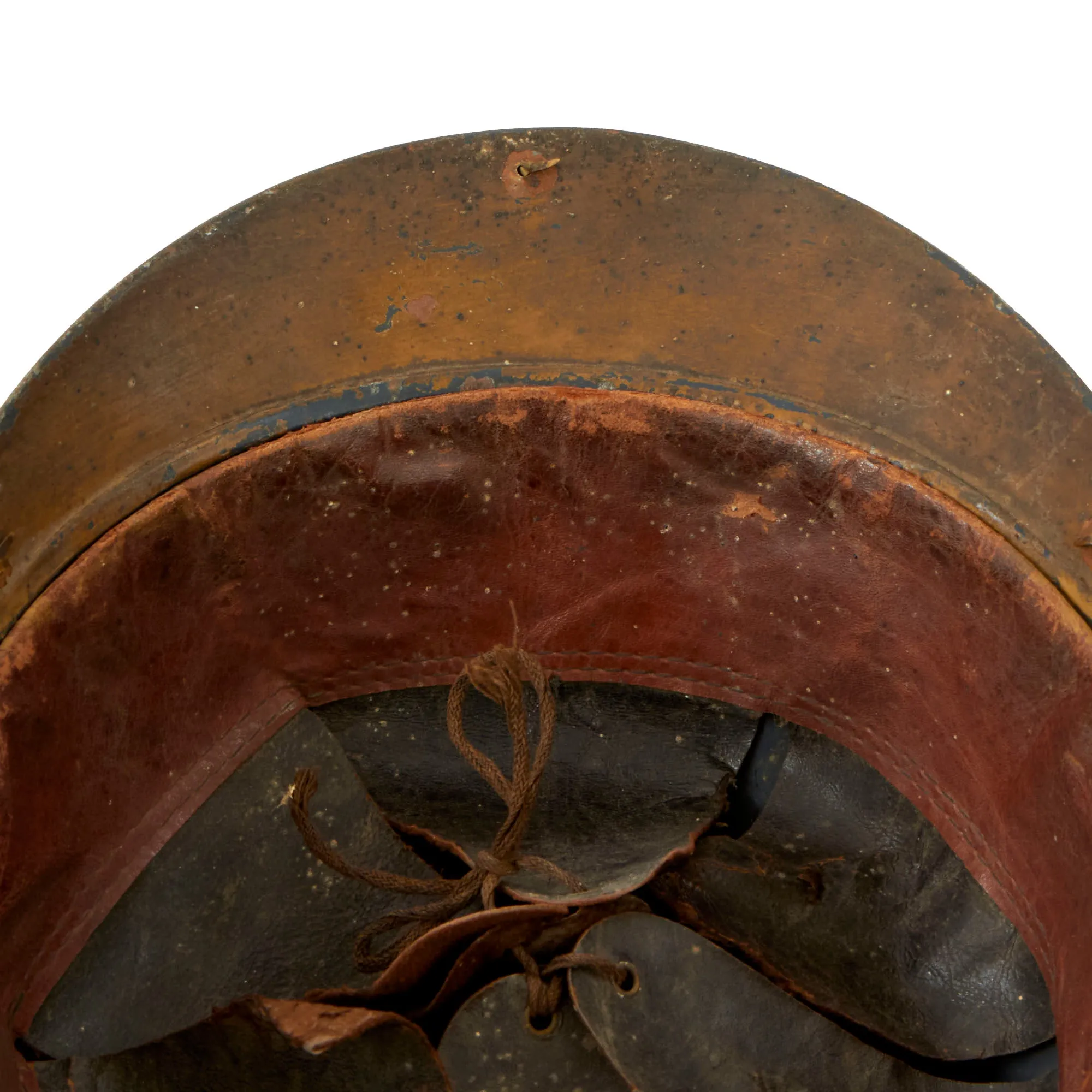 Original French WWI Zouave North African Troops M1915 Adrian Helmet with Veteran’s Plate & Liner