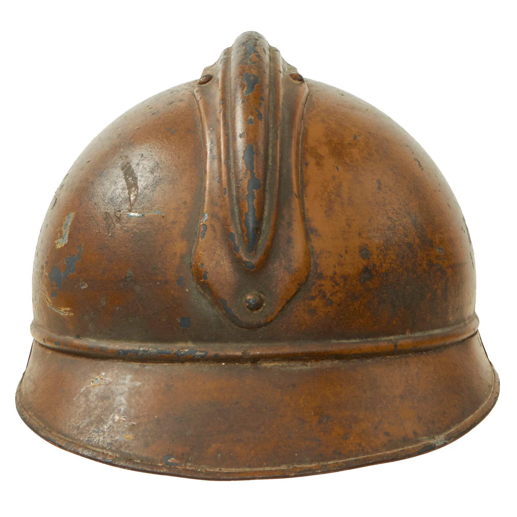 Original French WWI Zouave North African Troops M1915 Adrian Helmet with Veteran’s Plate & Liner