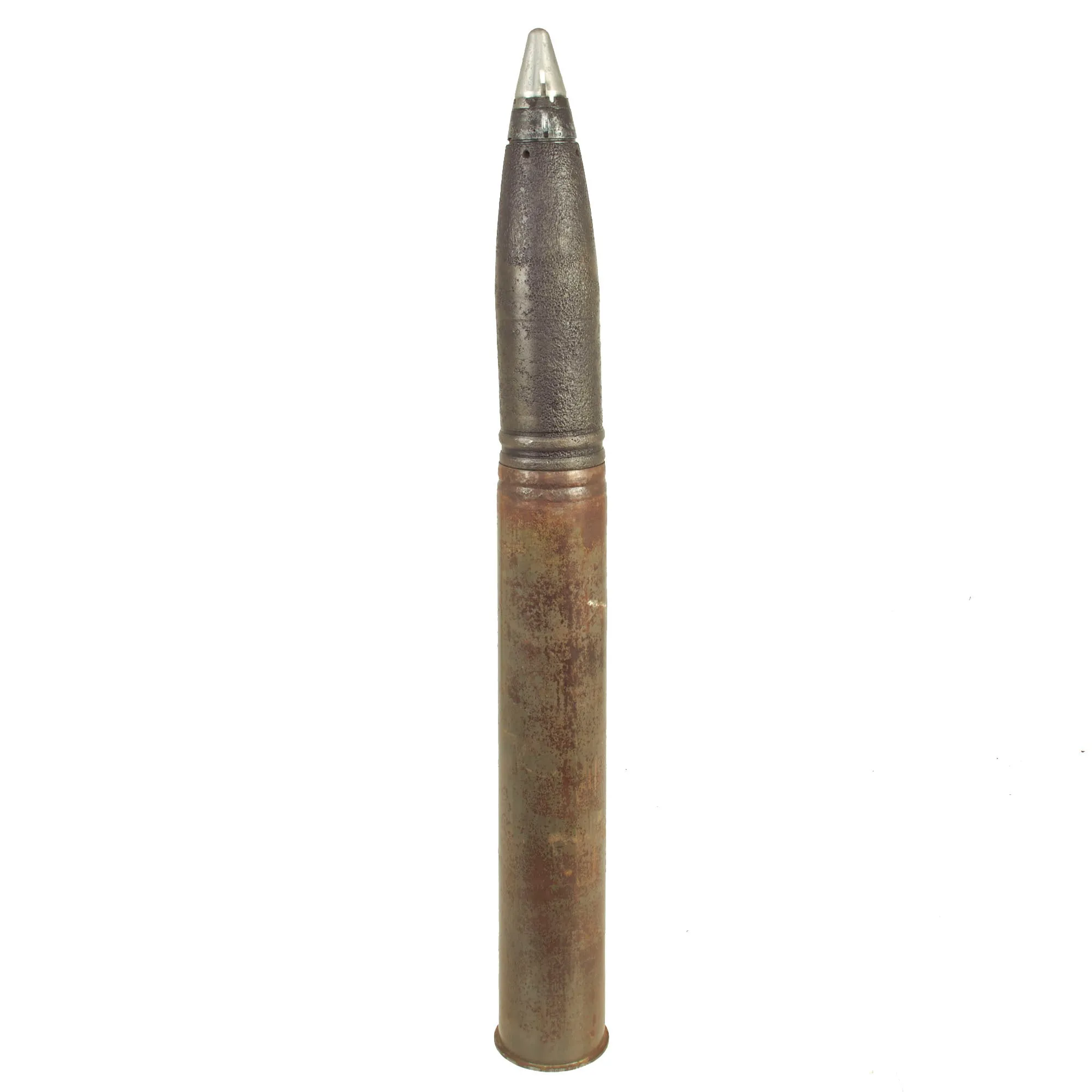 Original German WWII FlaK 88 High Explosive Inert Shell with Steel Casing - WWII Marked and 1942 Dated