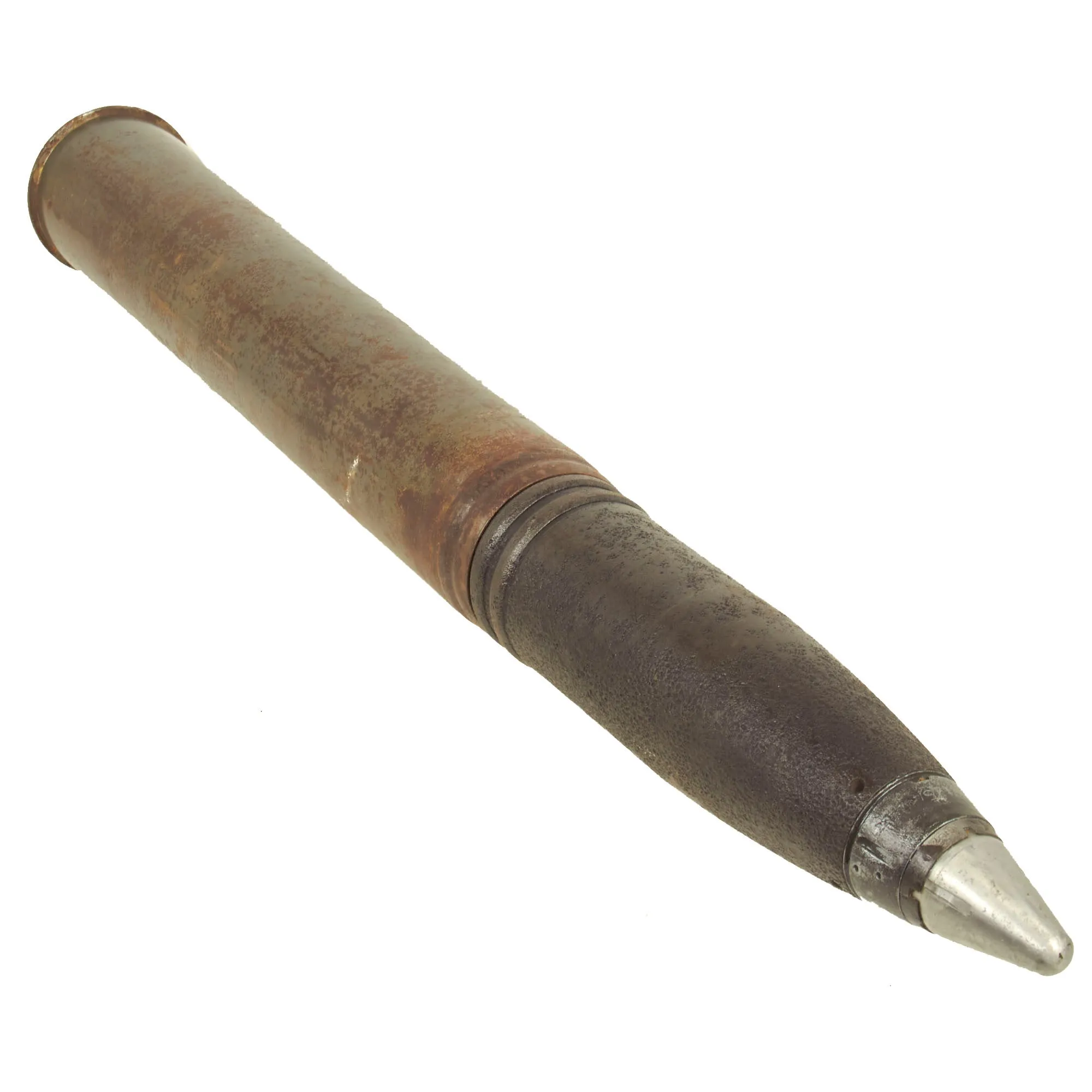 Original German WWII FlaK 88 High Explosive Inert Shell with Steel Casing - WWII Marked and 1942 Dated