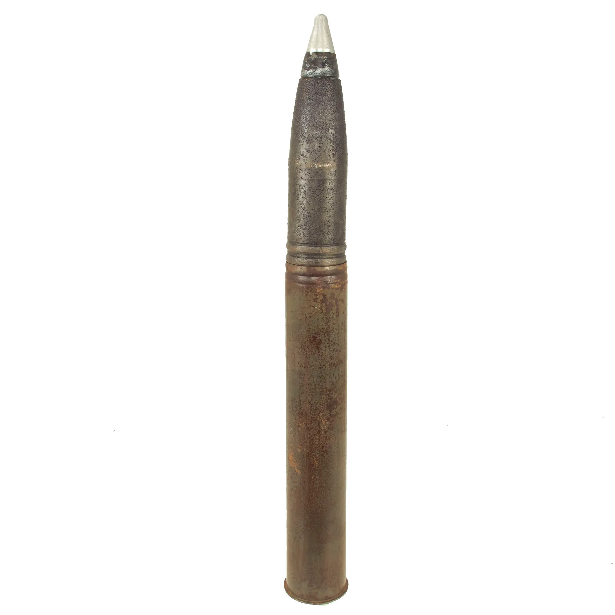 Original German WWII FlaK 88 High Explosive Inert Shell with Steel Casing - WWII Marked and 1942 Dated