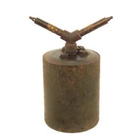 Original German WWII Inert 1940 dated Bouncing Betty S-Mine by Fritz Weber & Co. Metallwaren und Laternenfabrik, Berlin with Shrapnel