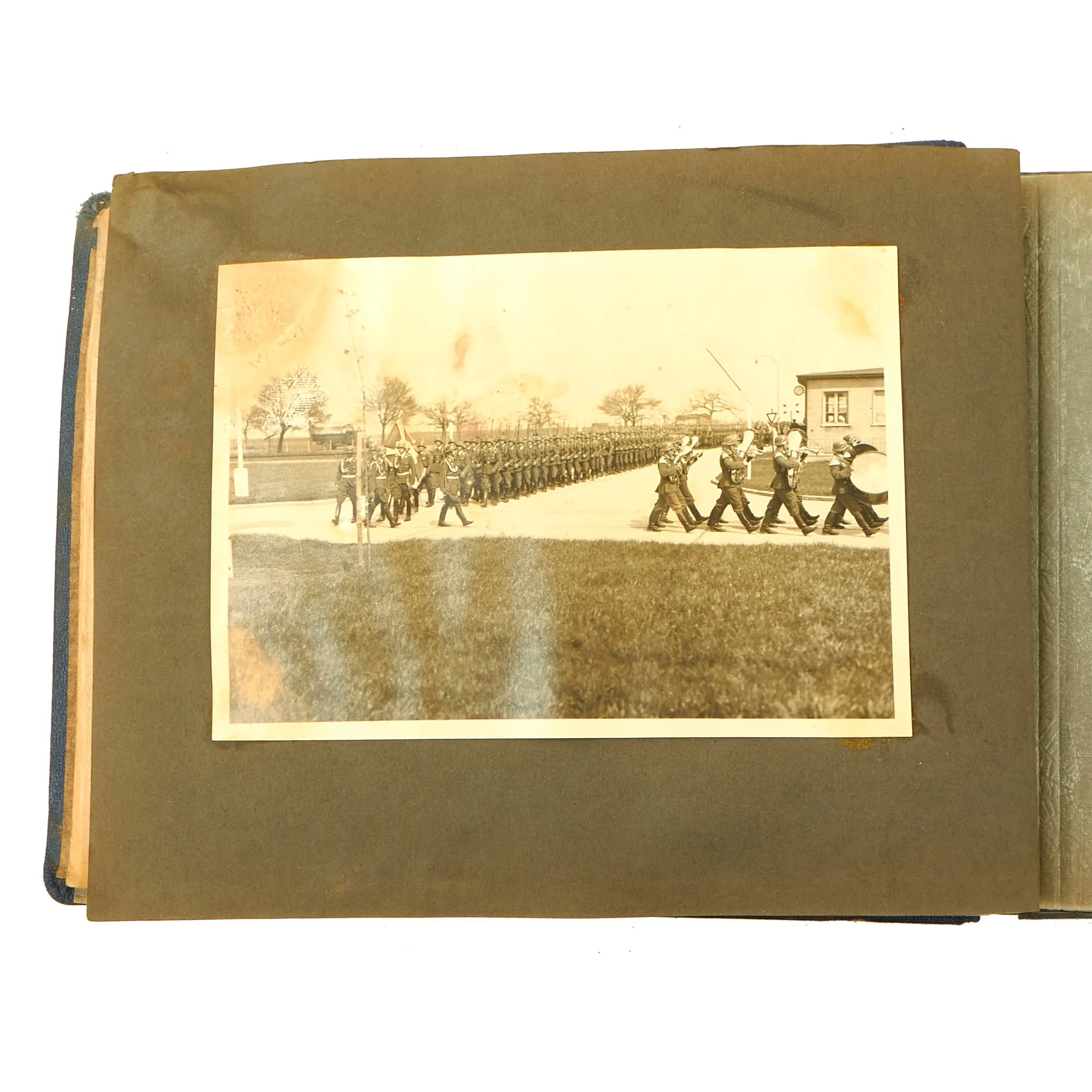 Original German WWII Luftwaffe Photo Album Featuring Numerous Disabled Soviet Tanks with Soldbuch - 144 Photos