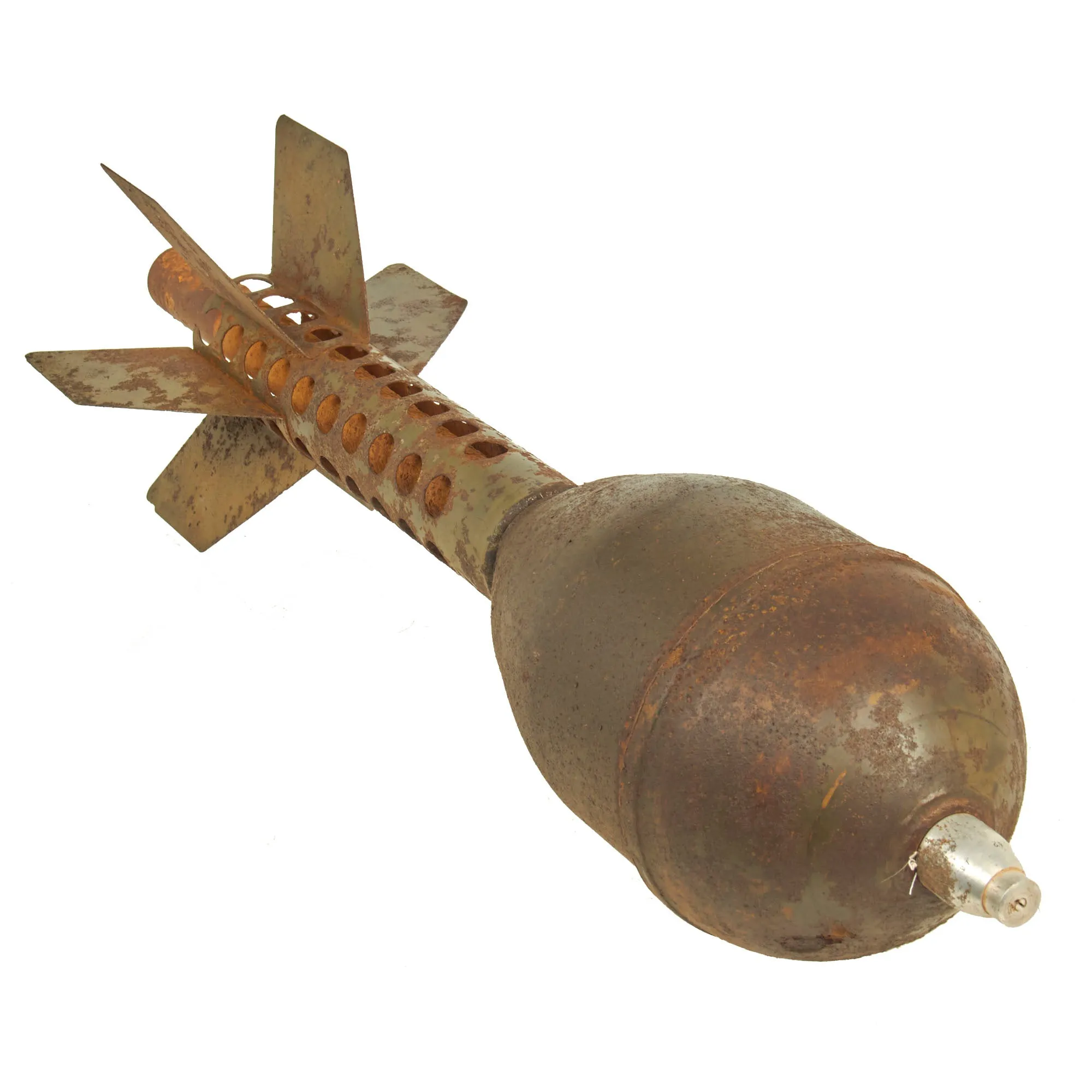 Original German WWII PAK 36 Stielgranate 41 37mm High Explosive Anti-Tank Stick Grenade with 1942 Dated Fuse