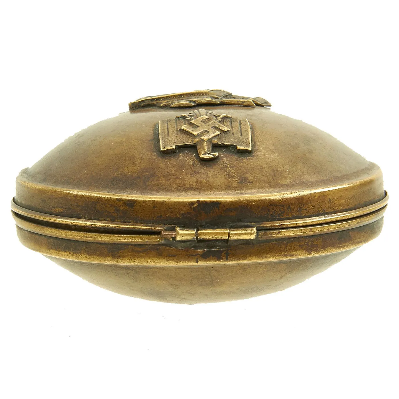 Original German WWII Panzer Officer’s Brass Clamshell Pocket Watch Case