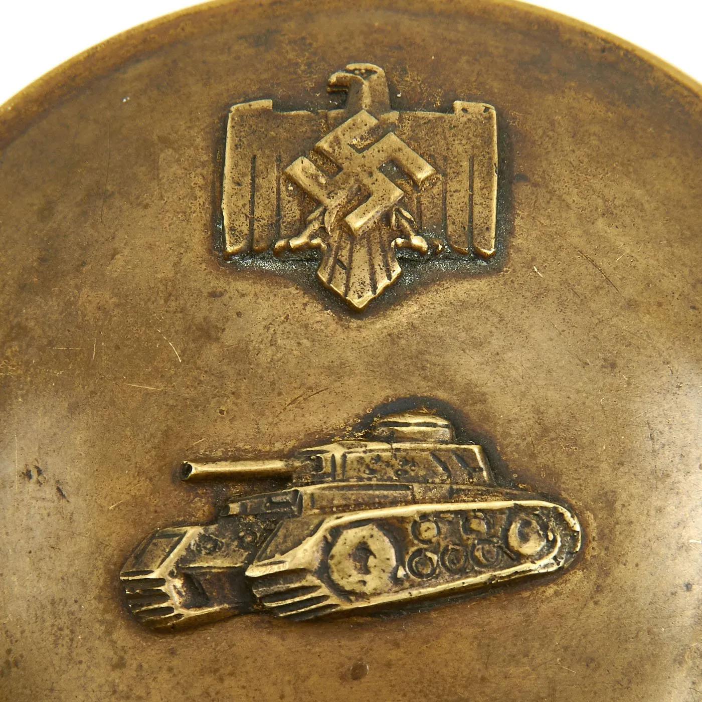 Original German WWII Panzer Officer’s Brass Clamshell Pocket Watch Case