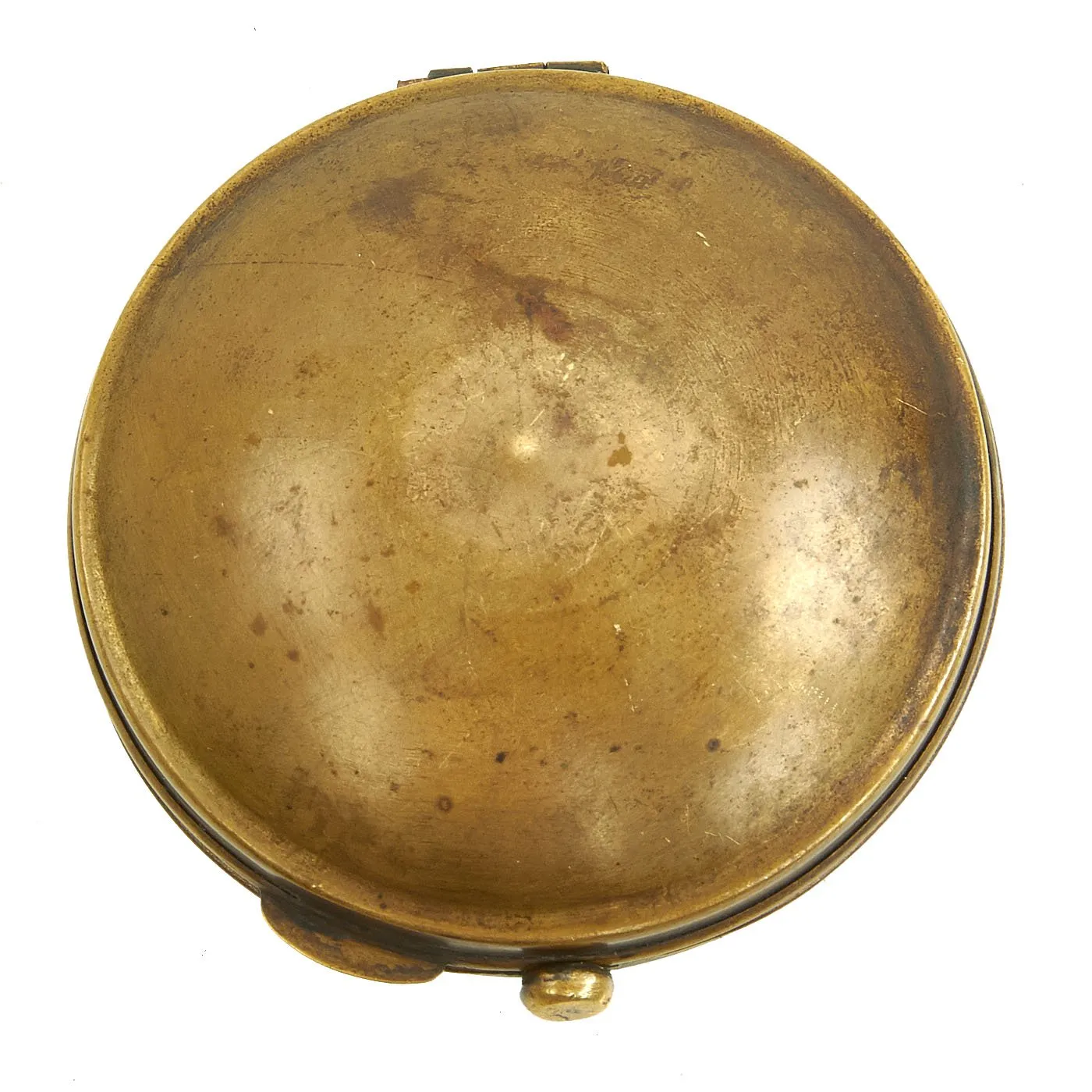 Original German WWII Panzer Officer’s Brass Clamshell Pocket Watch Case