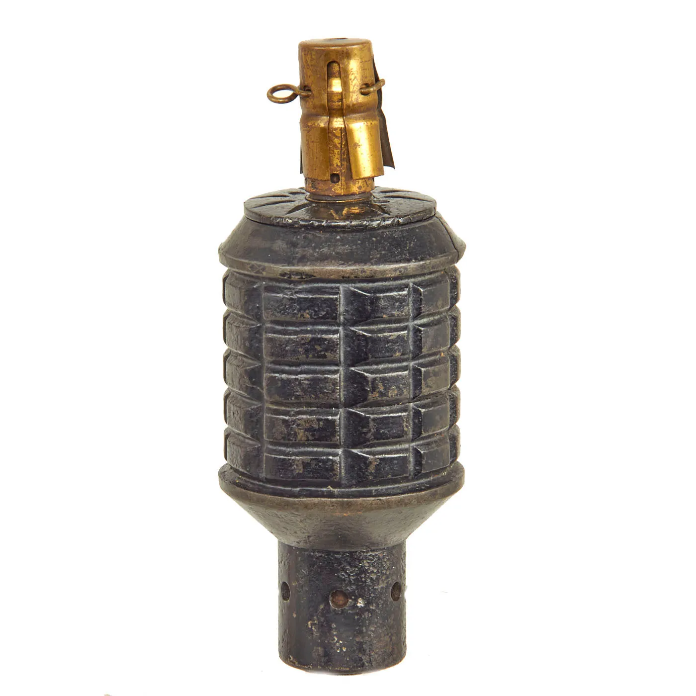 Original Japanese WWII Inert Type 91 Hand Fragmentation Grenade dated 1938 with Booster - Inert