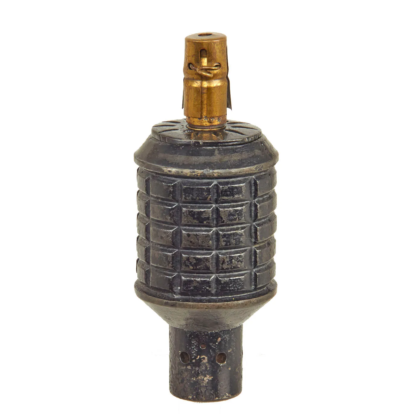 Original Japanese WWII Inert Type 91 Hand Fragmentation Grenade dated 1938 with Booster - Inert