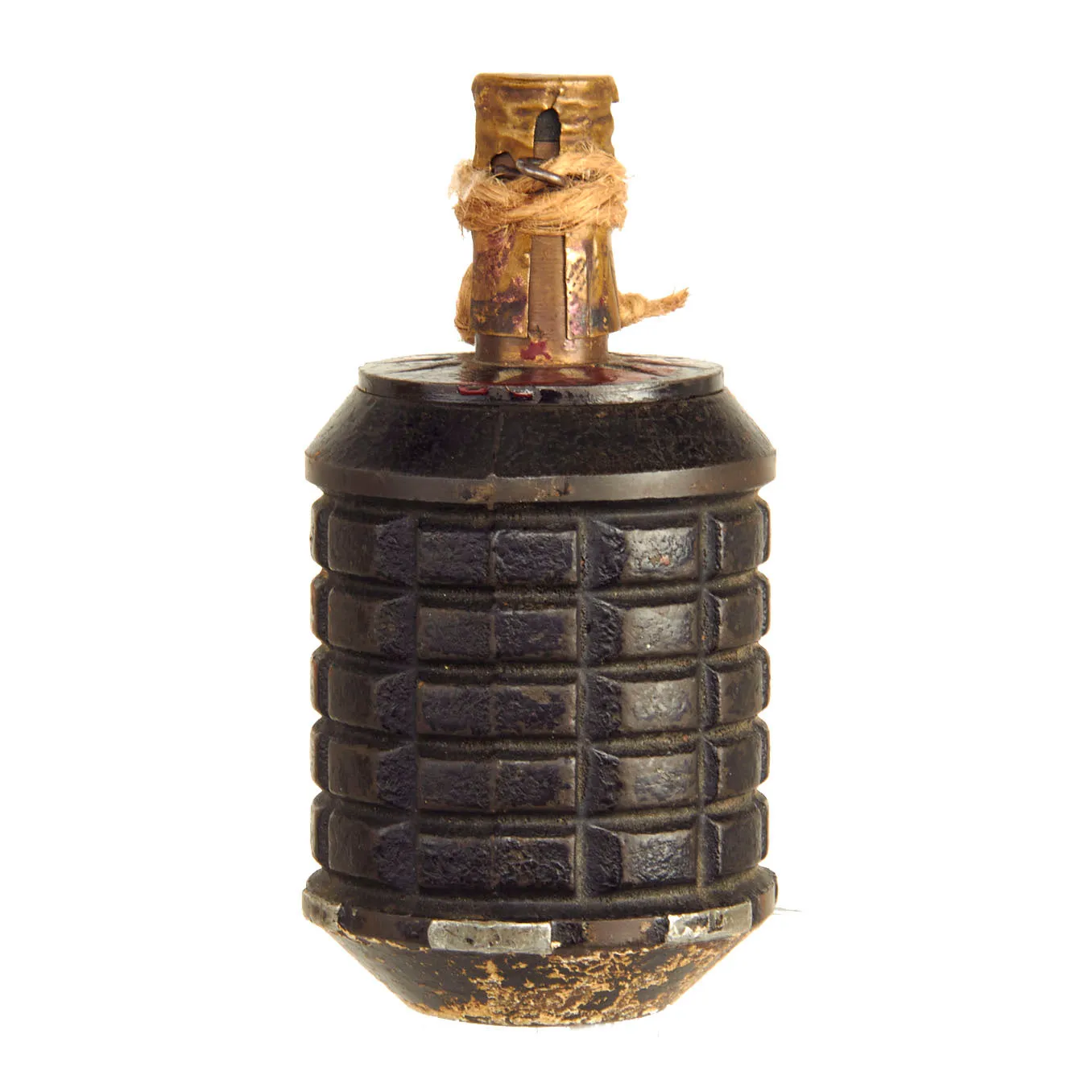 Original Japanese WWII Rare Transitional Type 91 Hand Fragmentation Grenade Dated 1941 - Inert