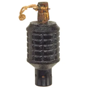 Original Japanese WWII Type 91 Hand Fragmentation Grenade dated 1941 with Booster - Inert