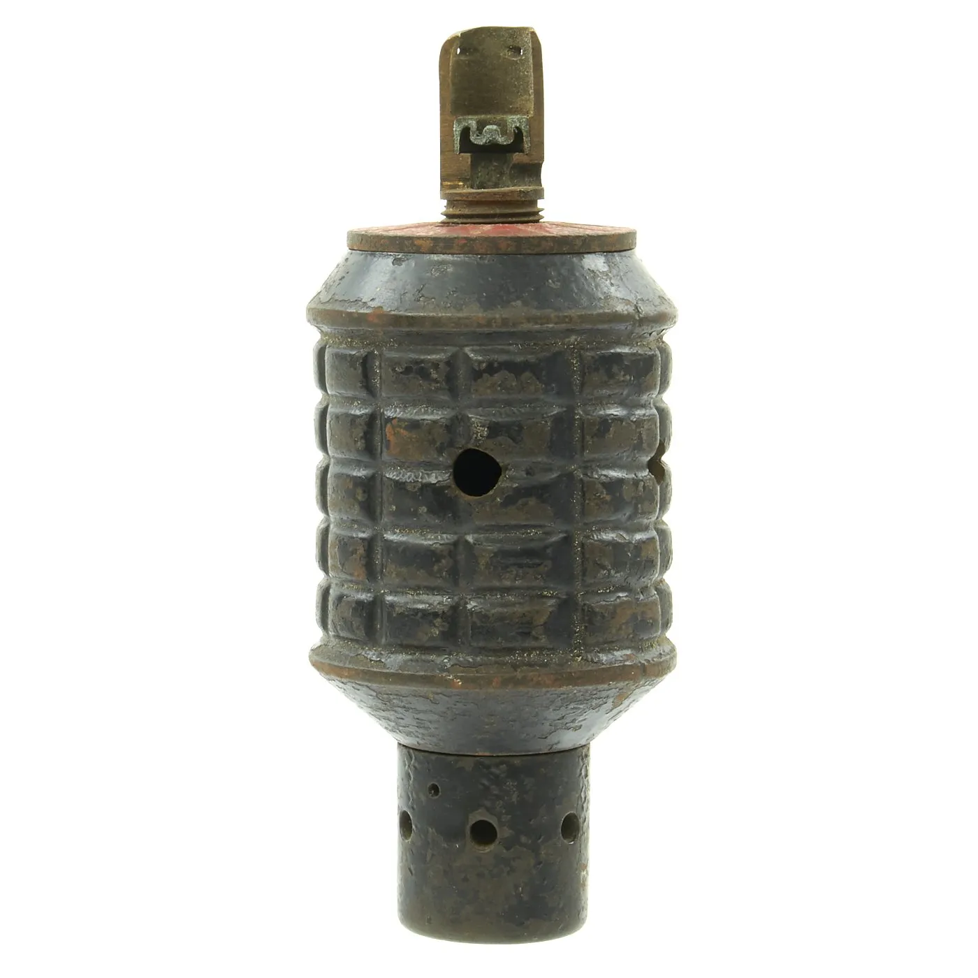 Original Japanese WWII Type 91 Hand Fragmentation Grenade with Cutaway Fuze - Inert