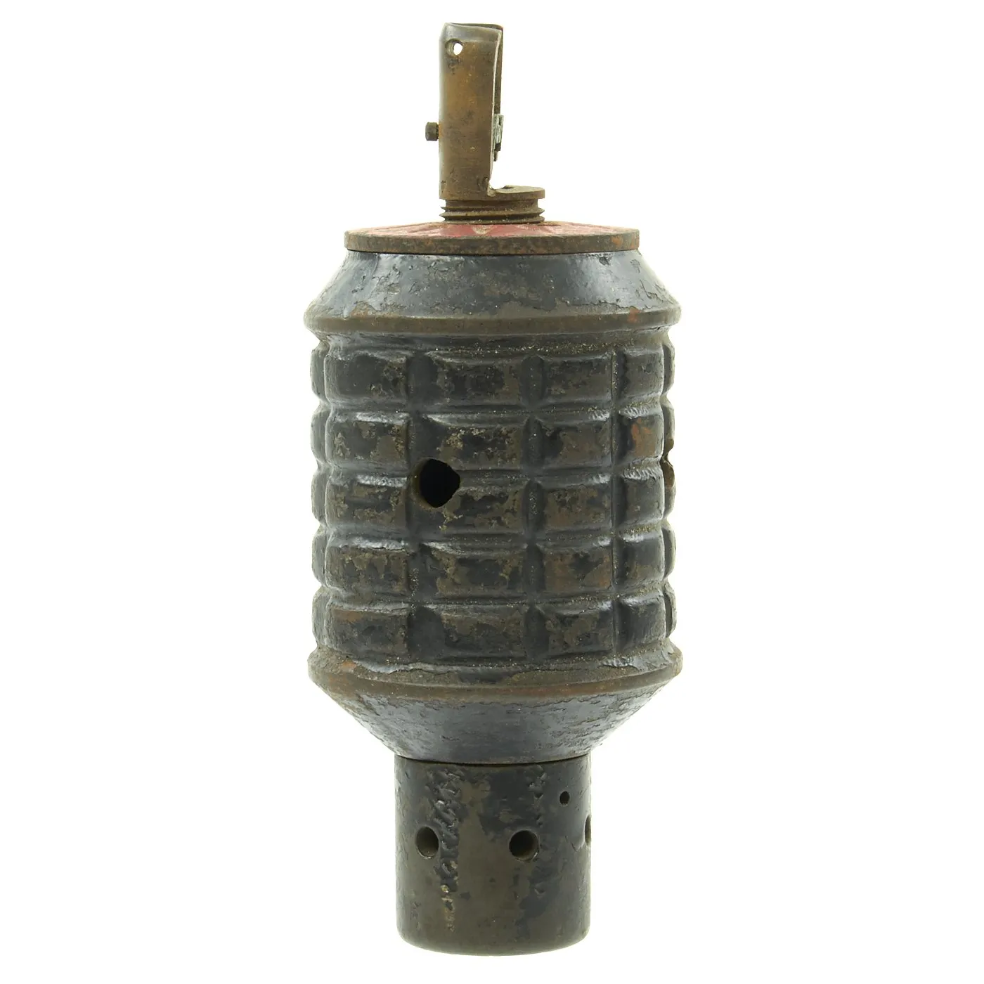 Original Japanese WWII Type 91 Hand Fragmentation Grenade with Cutaway Fuze - Inert