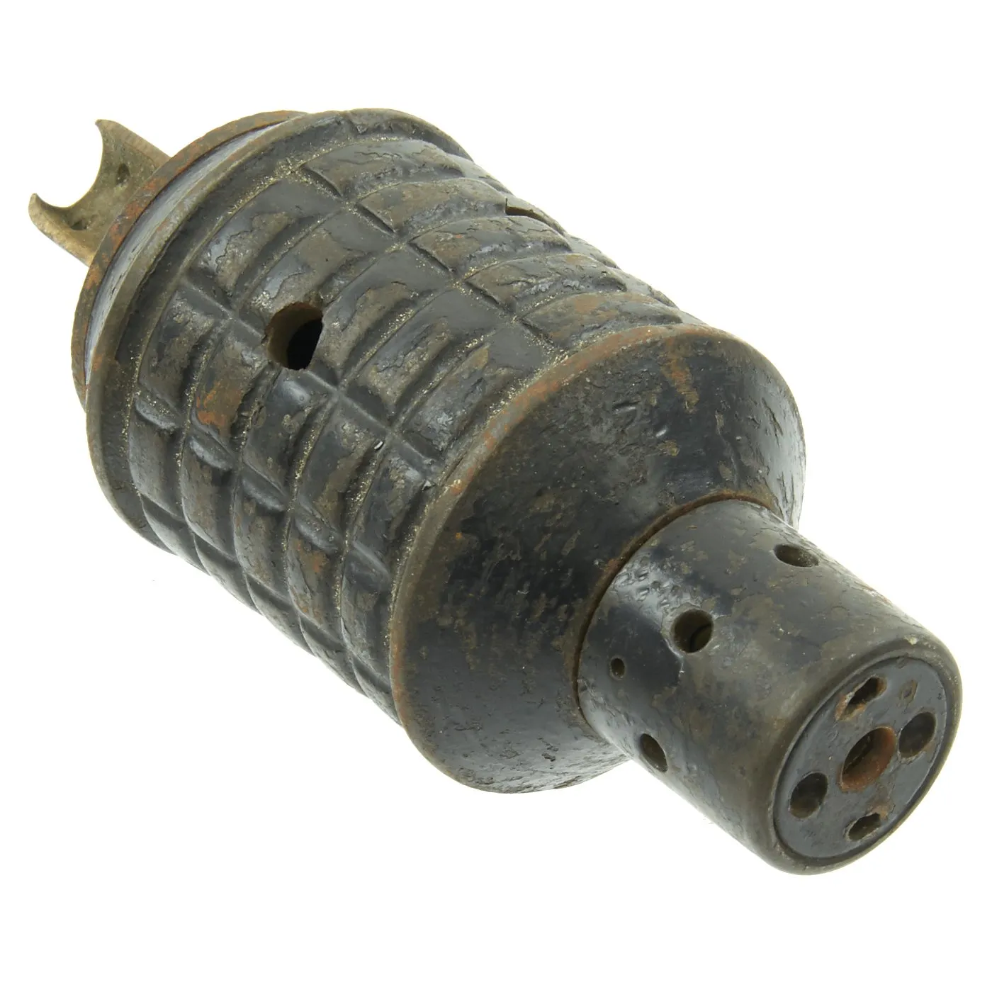 Original Japanese WWII Type 91 Hand Fragmentation Grenade with Cutaway Fuze - Inert