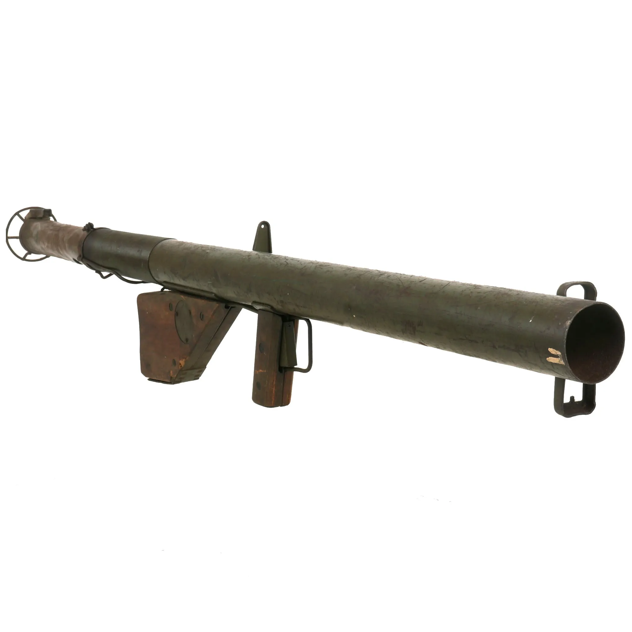 Original Rare U.S. WWII 1943 M1A1 Bazooka 2.36 inch Anti-Tank Rocket Launcher Serial 162003 - Inert