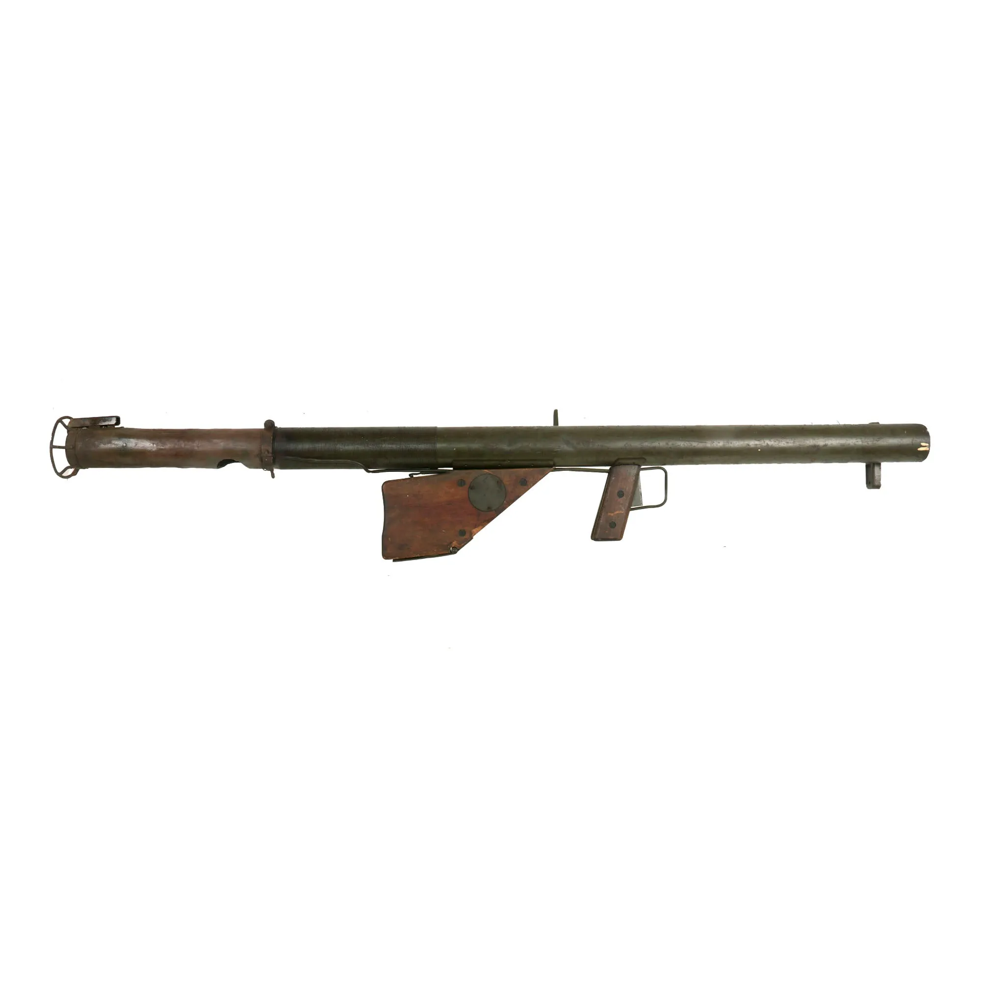 Original Rare U.S. WWII 1943 M1A1 Bazooka 2.36 inch Anti-Tank Rocket Launcher Serial 162003 - Inert