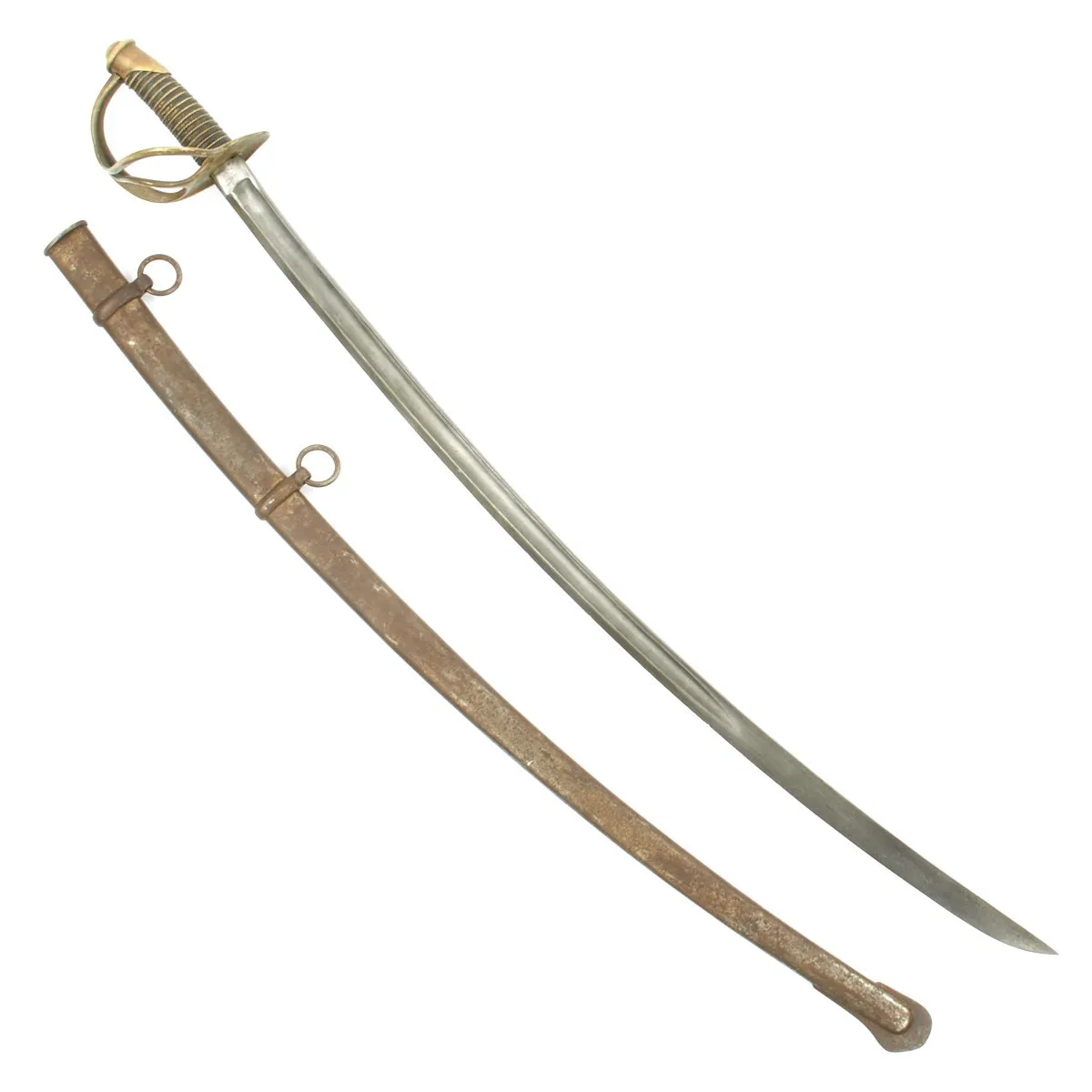 Original U.S Civil War Model 1840 Heavy Cavalry Saber with Steel Scabbard by Horstmann's Philadelphia