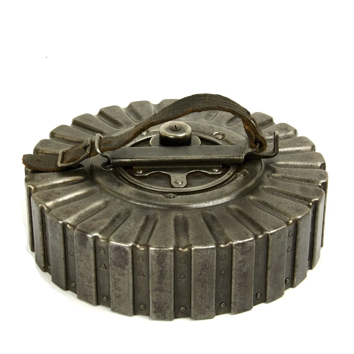 Original U.S. WWI Lewis Machine Gun .30-06 Cal Aircraft Drum Magazine with Cartridge Counter- Rare