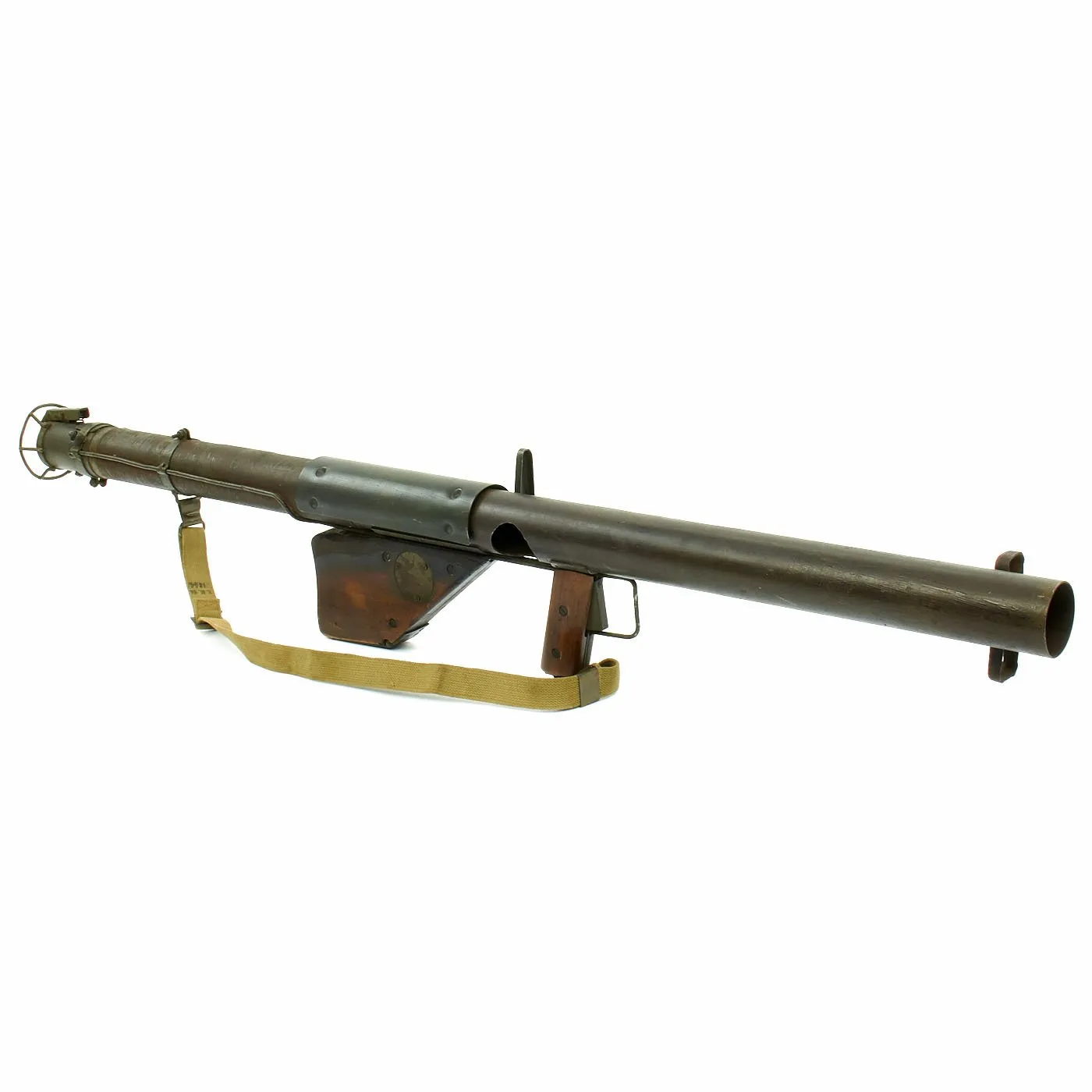 Original U.S. WWII 1943 M1A1 Bazooka 2.36 inch Anti-Tank Rocket Launcher - Inert