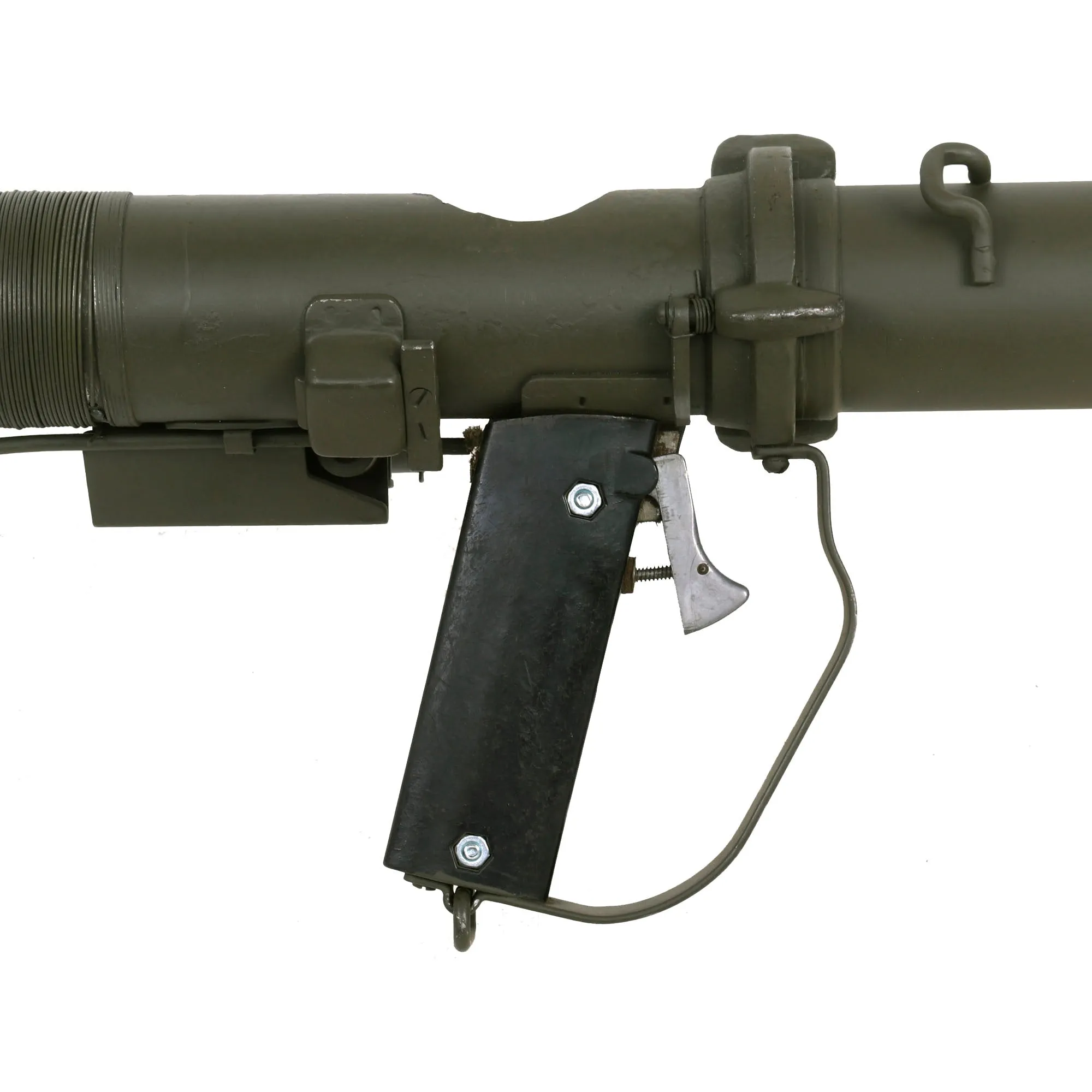 Original U.S. WWII M9A1 Bazooka Anti-Tank Rocket Launcher by General Electric Serial 210613 with Rocket, Rocket Carrier & 3 Tubes - All Inert