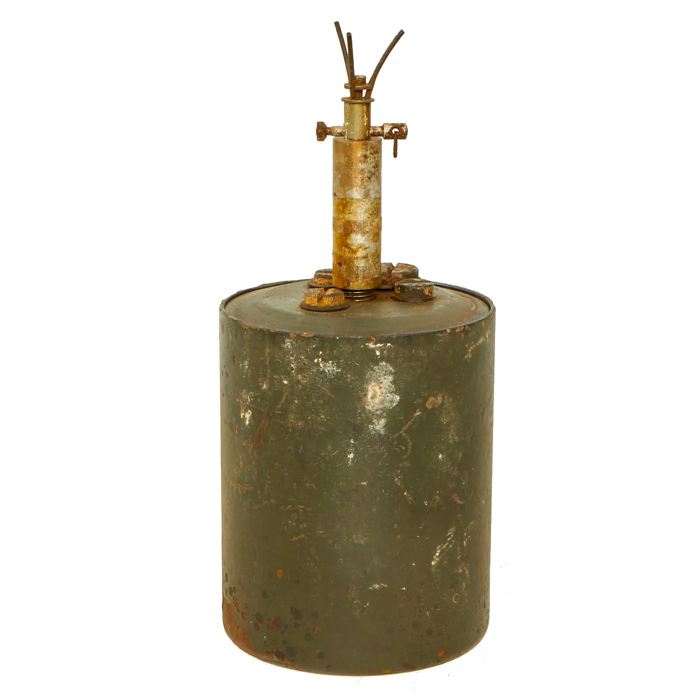 Original WWII German 1939 dated Bouncing Betty S-Mine with Shrapnel Grass Blade Fuse by Richard Rinker