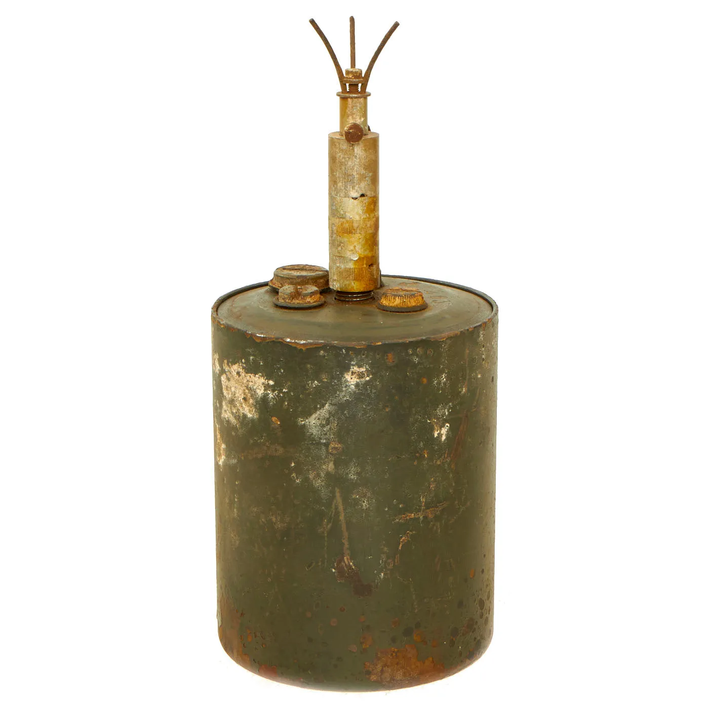 Original WWII German 1939 dated Bouncing Betty S-Mine with Shrapnel Grass Blade Fuse by Richard Rinker