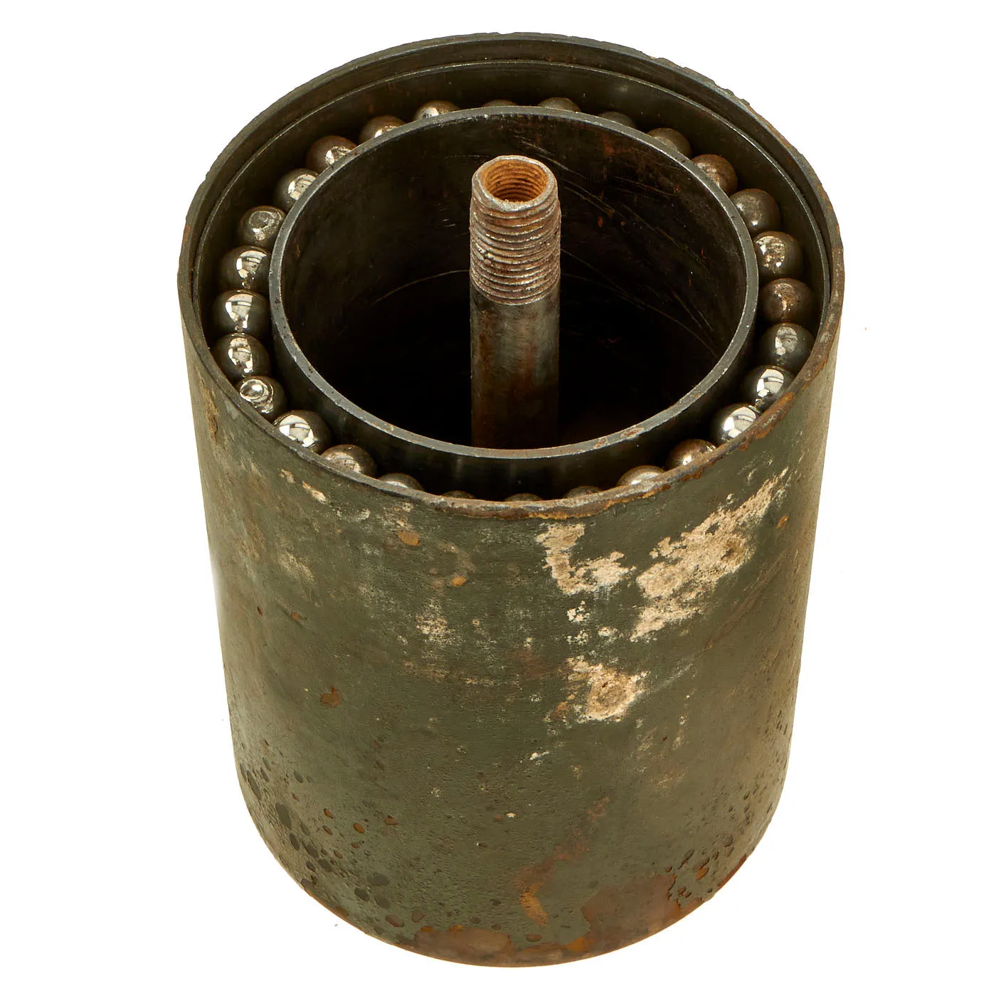 Original WWII German 1939 dated Bouncing Betty S-Mine with Shrapnel Grass Blade Fuse by Richard Rinker