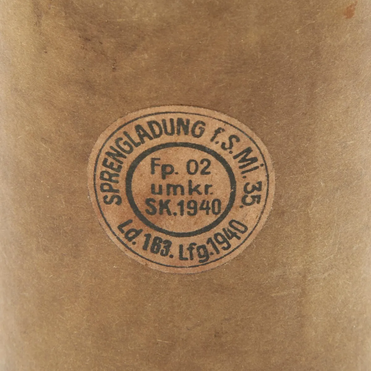 Original WWII German 1940-dated Bouncing Betty S-Mine by Richard Rinker with Shrapnel and Mock Explosive