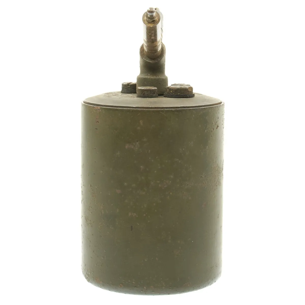 Original WWII German 1940-dated Bouncing Betty S-Mine by Richard Rinker with Shrapnel and Mock Explosive