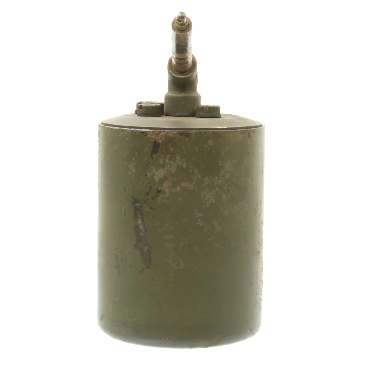 Original WWII German 1940-dated Bouncing Betty S-Mine by Richard Rinker with Shrapnel and Mock Explosive