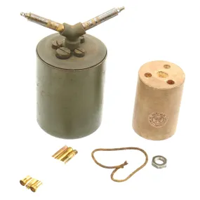 Original WWII German 1940-dated Bouncing Betty S-Mine by Richard Rinker with Shrapnel and Mock Explosive