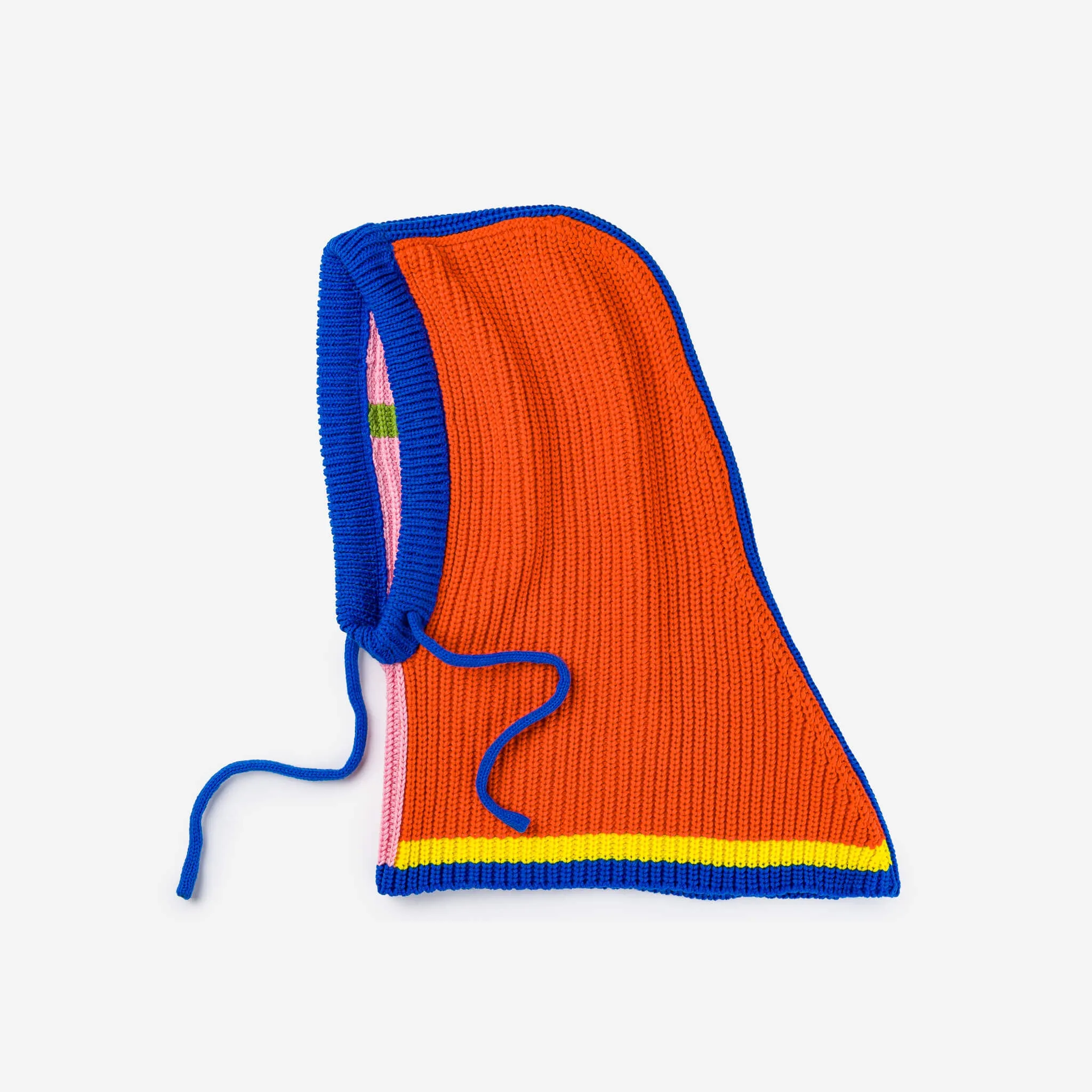 Outline Knit Drawstring Hood