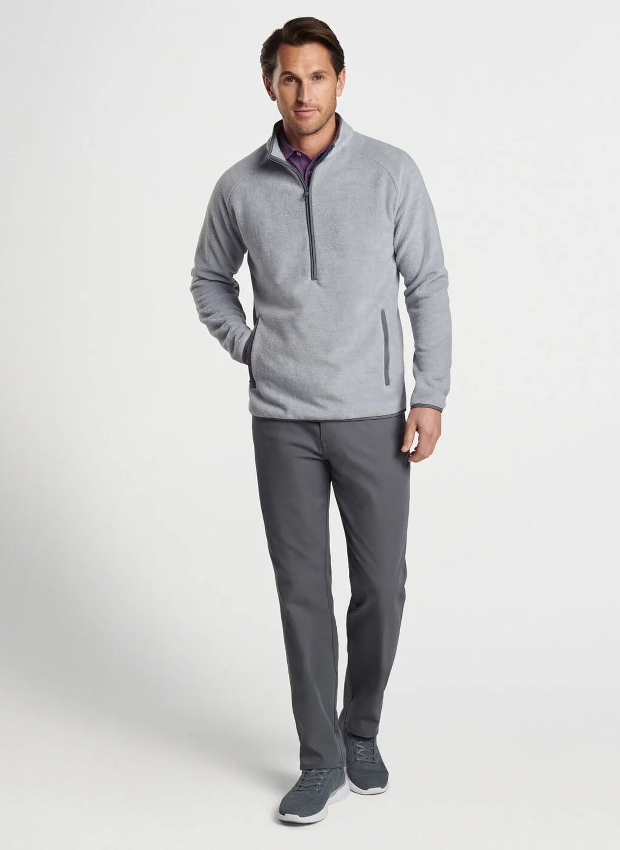 Peter Millar Fade Custom Half-Zips, Gale Grey