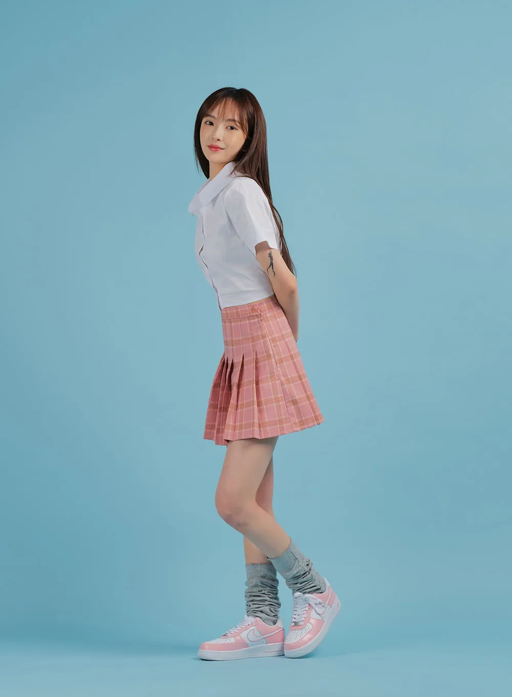 Plaid Pleated Tennis Skirt BA27