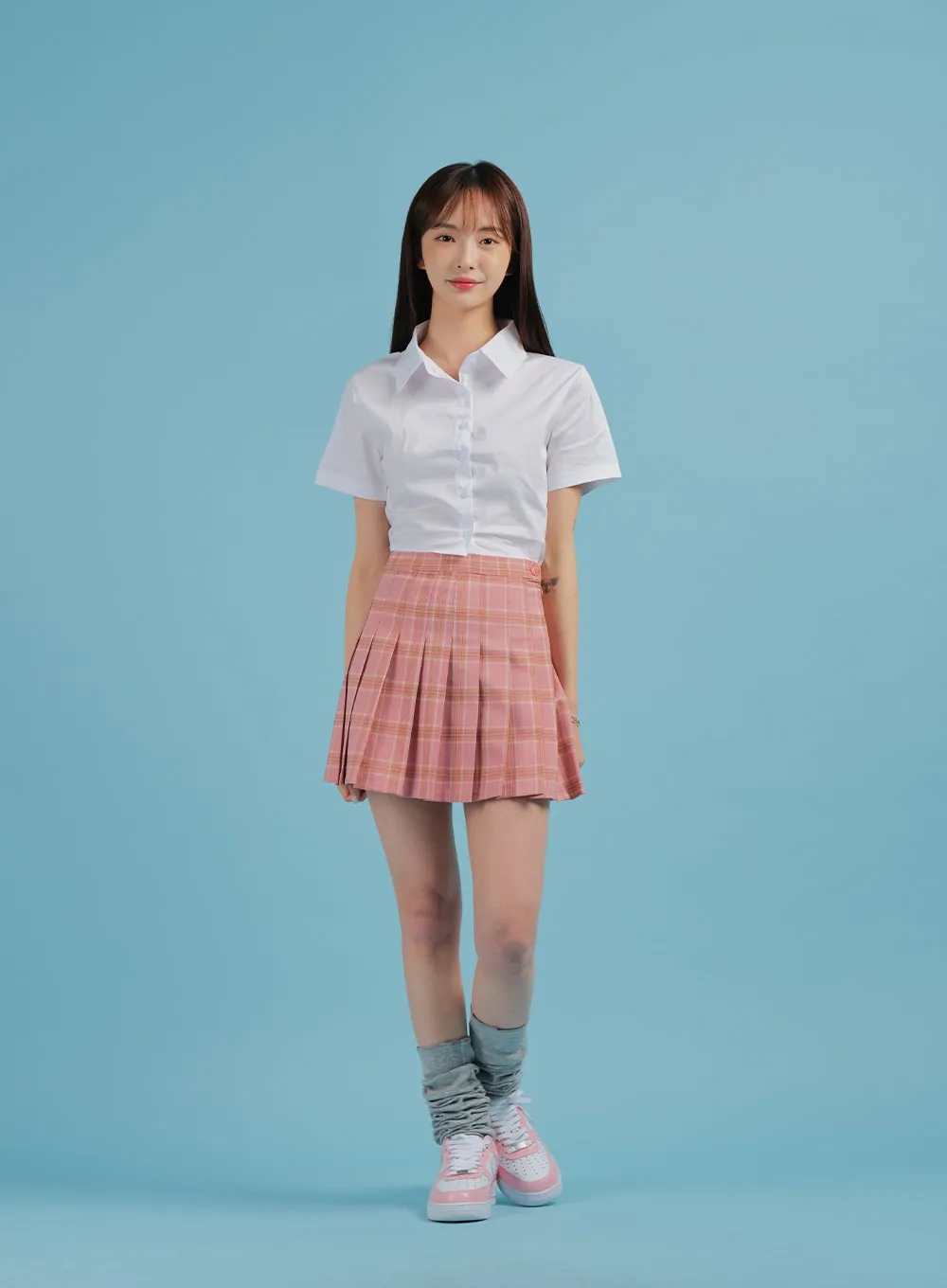 Plaid Pleated Tennis Skirt BA27