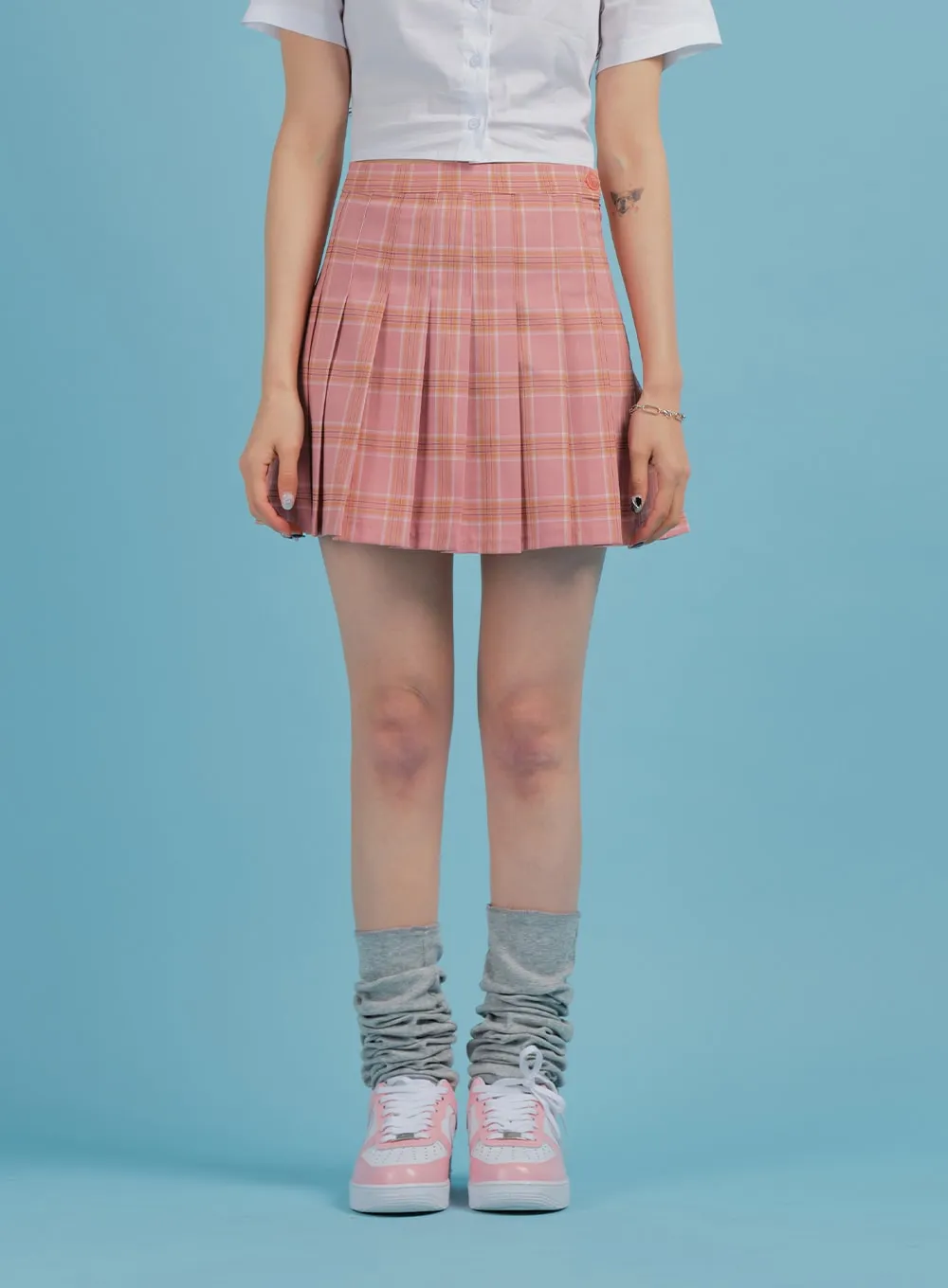 Plaid Pleated Tennis Skirt BA27