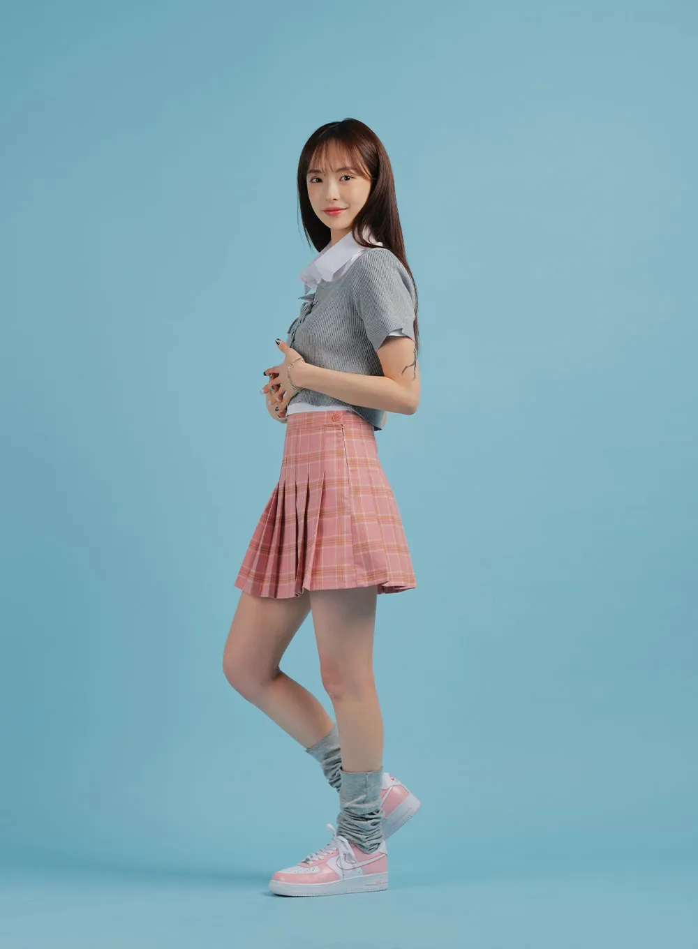 Plaid Pleated Tennis Skirt BA27