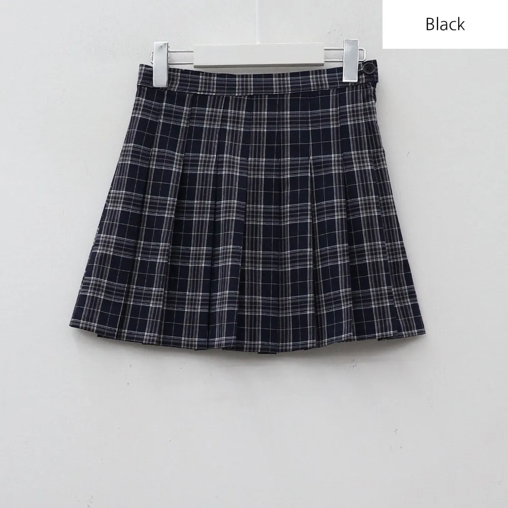 Plaid Pleated Tennis Skirt BA27