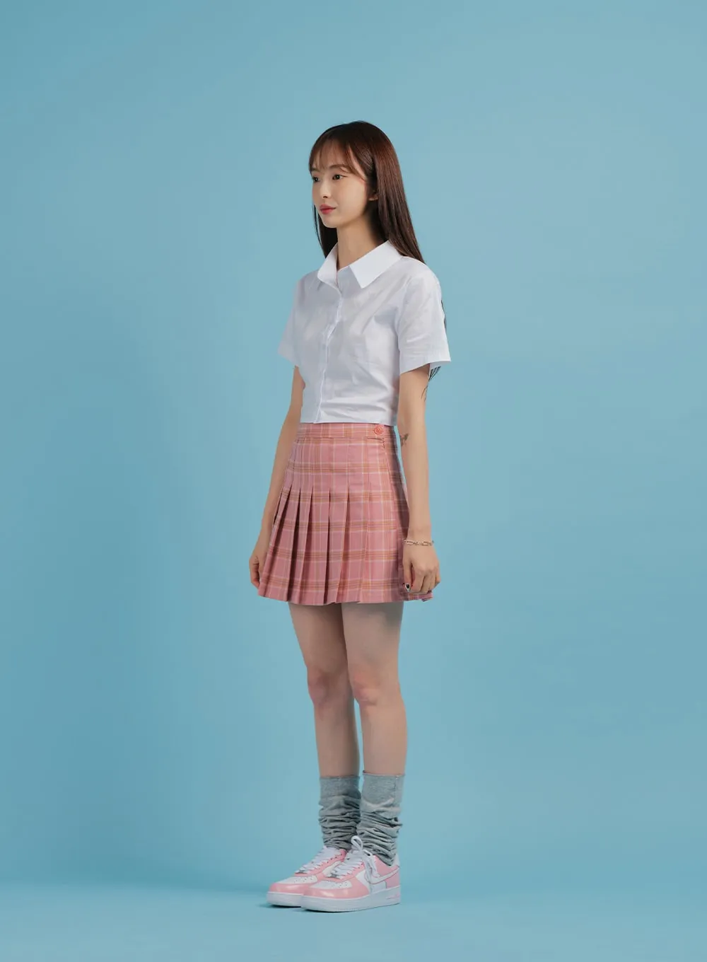 Plaid Pleated Tennis Skirt BA27