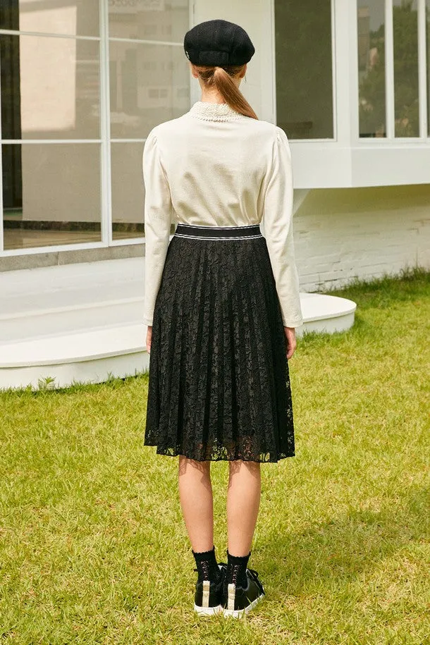 [PlayDEBB]Lace Pleated Skirt_BK(DDCMA7011M)