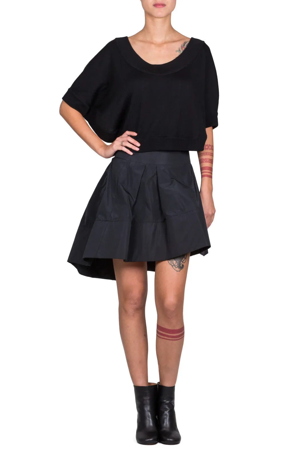 Pleated Short Skirt