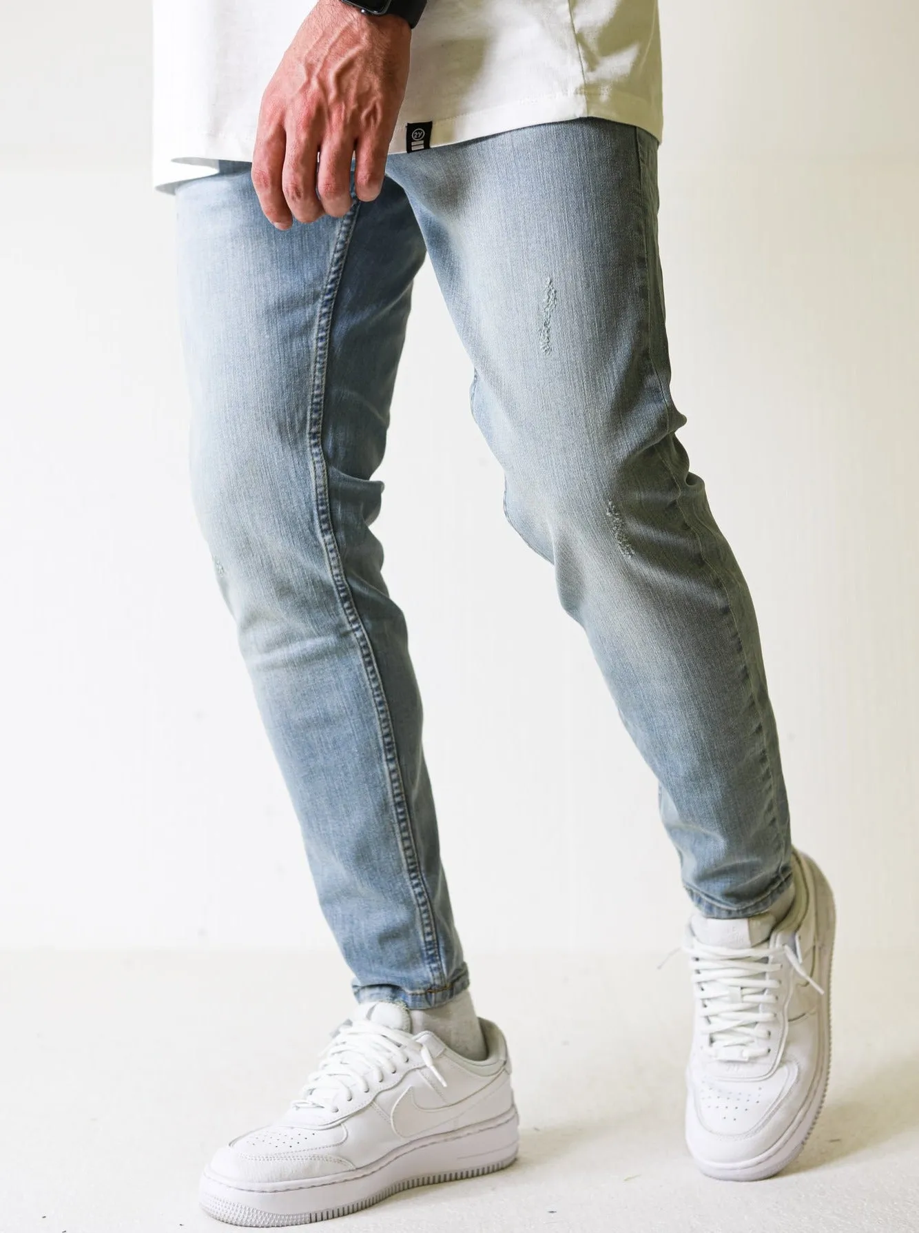 Premium Basic Vintage Stone Slim-fit Jeans