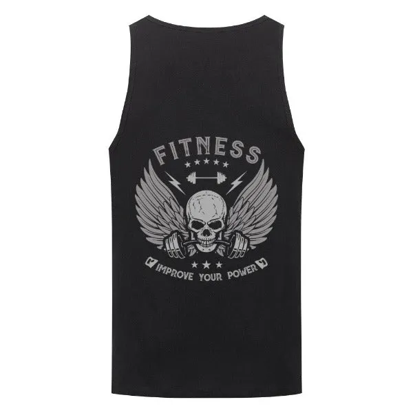 Premium Organic Tanktop Rückendruck/Fitness Power