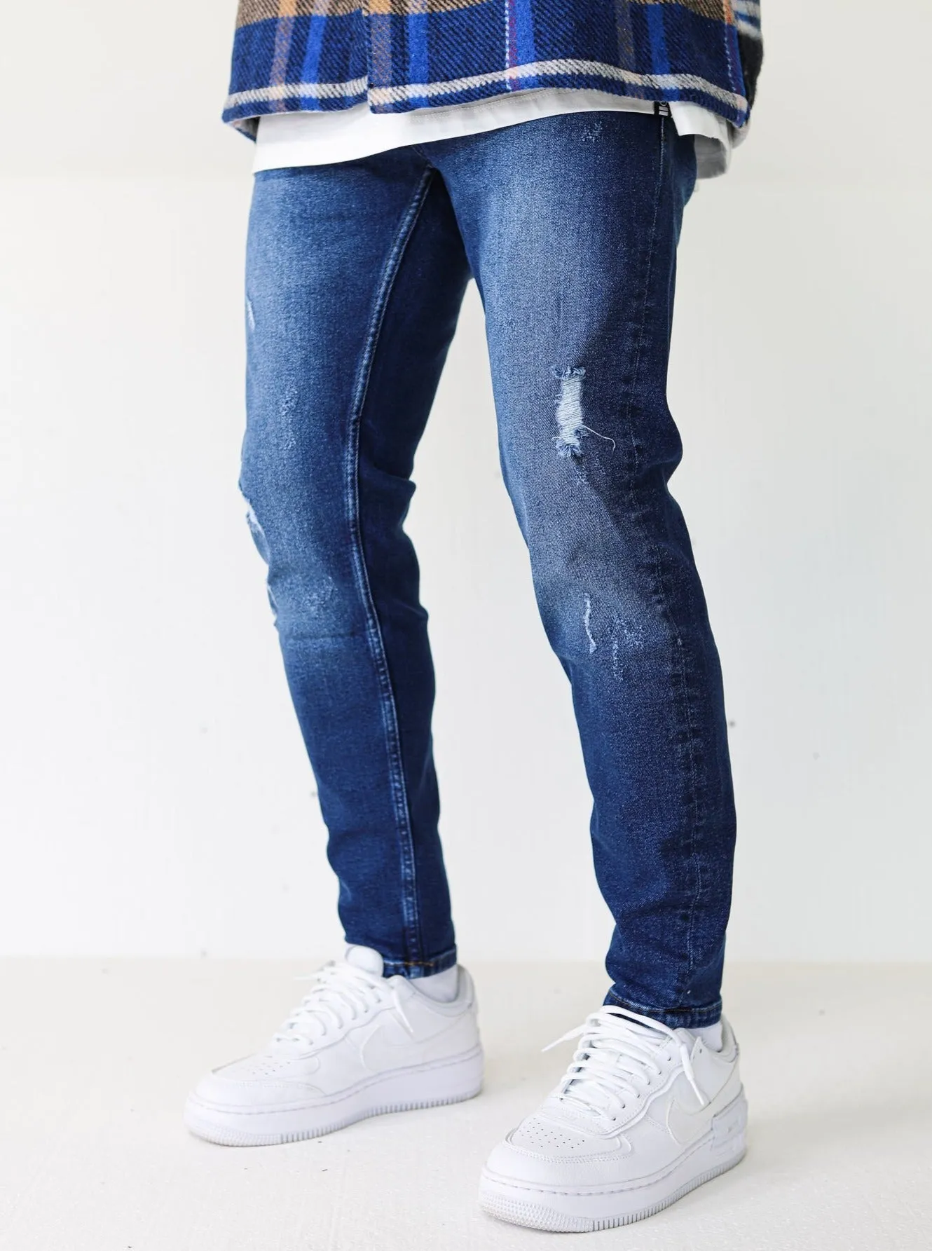 Premium Slightly Ripped Blue Jeans