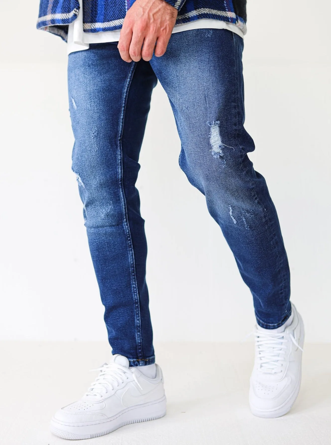 Premium Slightly Ripped Blue Jeans