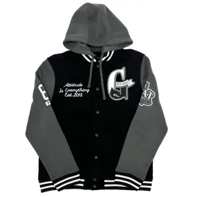 REBEL MINDS GOAT Everything Graphic Varsity Hoodie Jacket